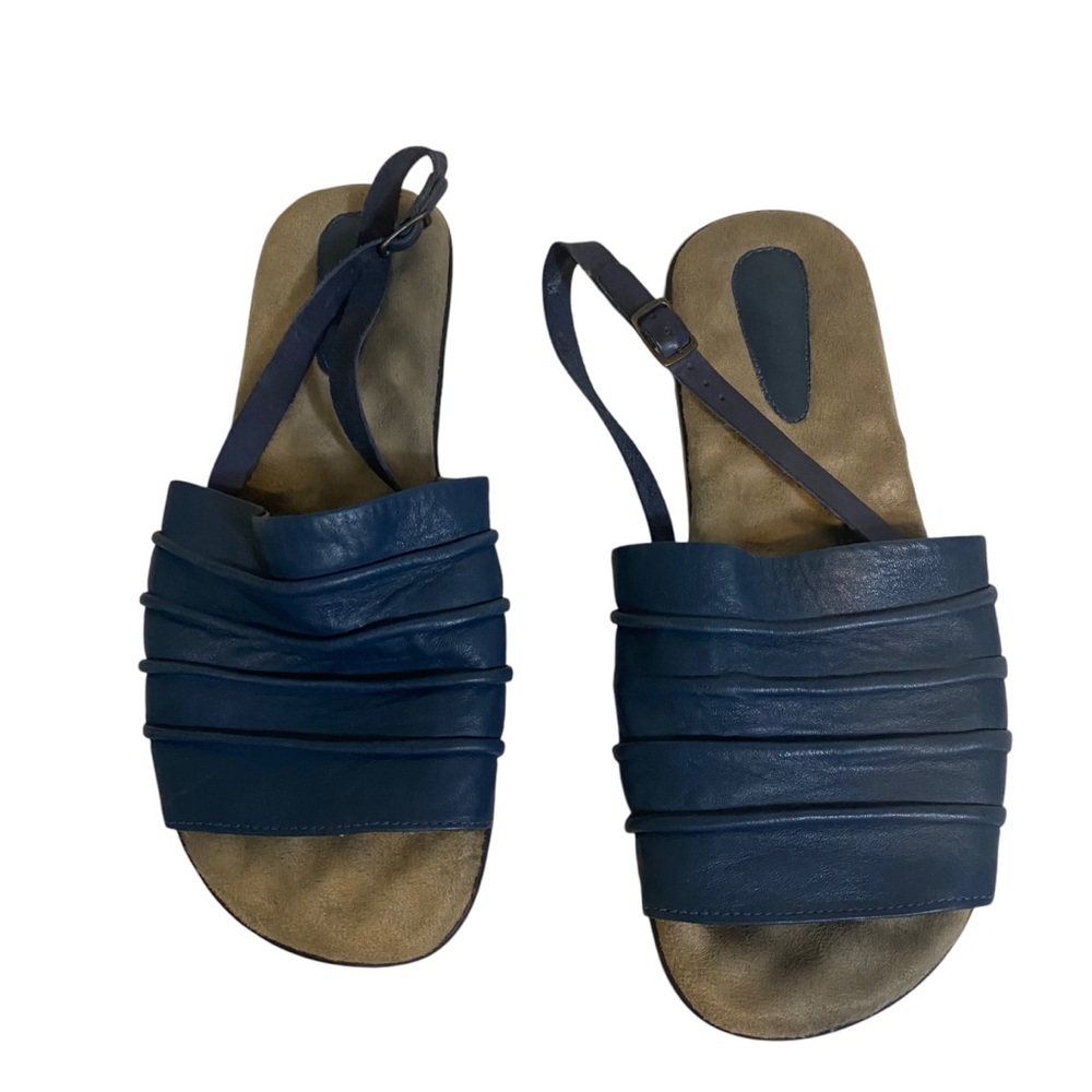 Women's Blue Leather Sandals Sz 12